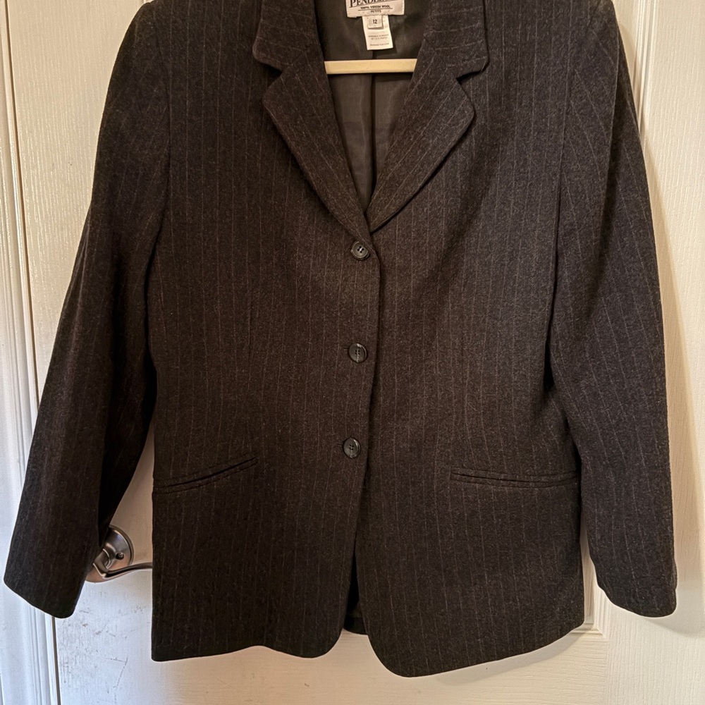 Pendleton Black Blazer Professional Tailored Suit… - image 4